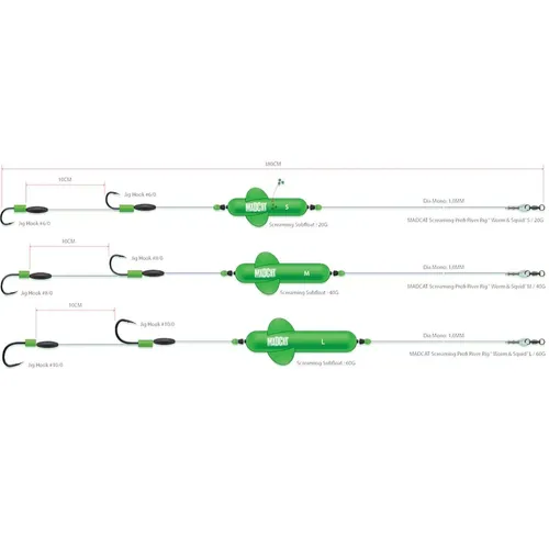 Produktbild MADCAT Screming Profi River Rig Worm & Squid S Wels Vorfach Waller Vorfach 5998
