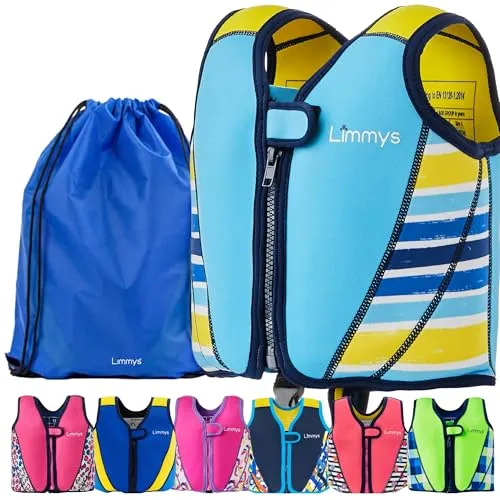 Limmys Premium Schwimmweste für Kinder – Moderne Schwimmhilfe für Jungen, Mädchen und Kleinkinder – Mit praktischer Tragetasche