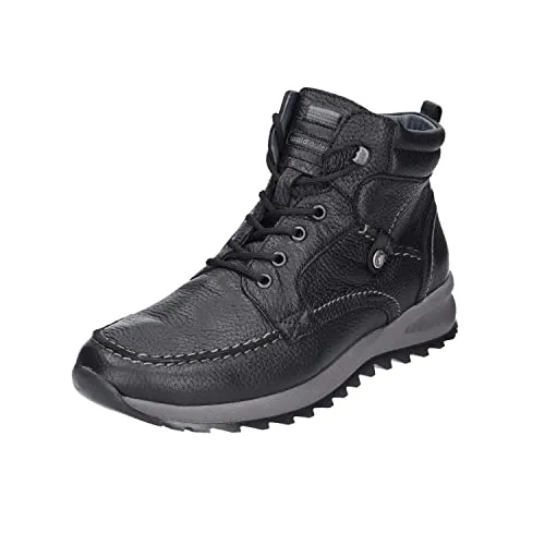 Waldläufer 388803-199 Helle schwarz Gr. 43 - Hochwertige Wanderschuhe aus Echtleder für Herren in Schwarz, ideal für komfortable Wanderungen und lange Spaziergänge.