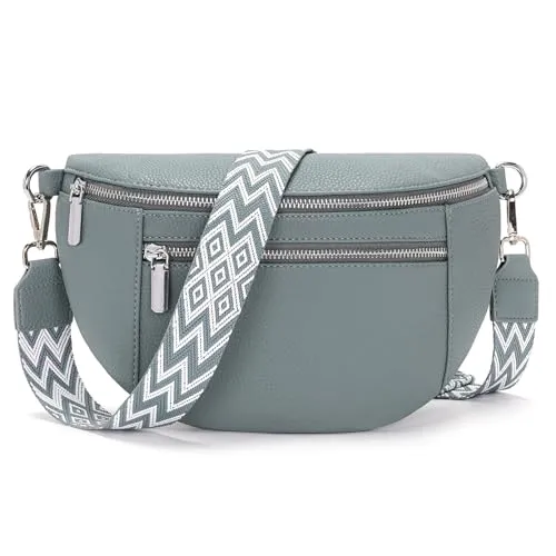 Zyig bauchtasche damen kleine handtasche umhängetasche damen klein Veganes Leder crossbody bag damen Verstellbarer Schultergurt