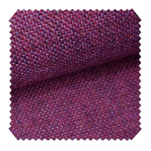 novely® LARISO - Gewebter Polsterstoff - Melierter Möbelstoff - Flachgewebe - Meterware 1lfm | Farbe: 68 Beere Pink