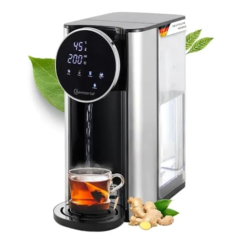 Sommertal HW400 Heißwasserspender Businessline XXL - Wasserkocher 2.0 mit 4L Tank für bis zu 20 Tassen Tee. Individuelle Temperatureinstellung von 45°C bis 100°C für jede Gelegenheit. Ideal für Küche, Büro und Wartezimmer.