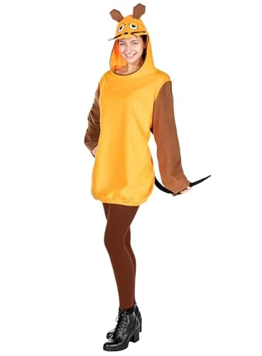 Die Sendung mit der Maus - Maus Kostüm - Größe: S - Kostüm-Outfit für Erwachsene, offizielles Maus-Hoodie mit Kapuze, ideal für Karneval und Motto-Partys - bequem und hochwertig verarbeitet für maximalen Tragekomfort.