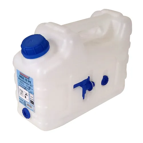 Wasserkanister PRO 10 Liter mit Hahn - Trinkwasser-Kanister für Camping - Robuster 10L Trinkwasser-Kanister mit praktischem Hahn, ideal für Camping und Outdoor-Aktivitäten. Transparentes Design ermöglicht einfache Füllstandskontrolle.