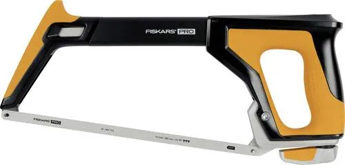 Fiskars Pro Bügelsäge 30 cm mit TrueTension - Bügelsäge für Metall und Kunststoff mit innovativem Spannmechanismus für optimale Spannung. Schneller Sägeblattwechsel und übergroßer SoftGrip-Griff für komfortable Nutzung.