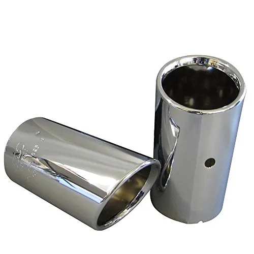 Audi 8U0071761 Sport-Endrohrblenden für Doppelendrohr Links, Silber Verchromt