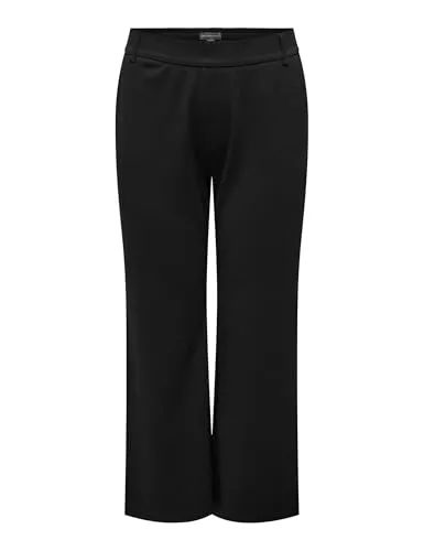 ONLY Carmakoma Hose in Schwarz - 42/L32 - Stoffhose mit elastischem Bund und lockerem Schnitt, aus 63% LENZINGTM ECOVEROTM Viscose für nachhaltigen Tragekomfort.