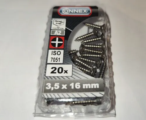 Blechschrauben 3,5 x 16 mm Linsensenkkopf  20 stück A2 Edelstahl
