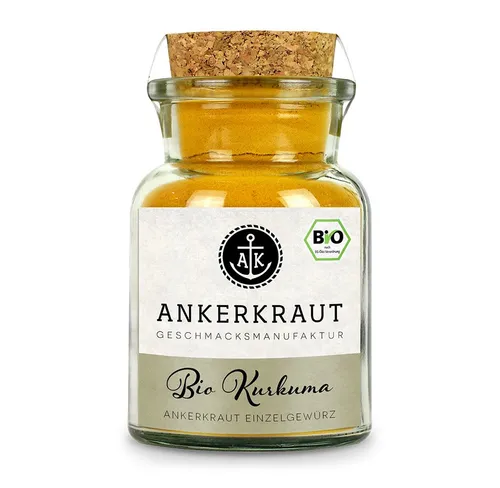 Ankerkraut Gewürz BIO Kurkuma, BIO Kurkuma, 85g im Korkenglas