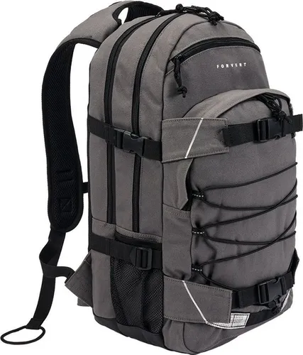 Canvas Laptop Louis Backpack dark grey - Stylischer Rucksack für Uni und Freizeit, mit gepolstertem 15 Zoll Laptopfach und mehreren Fächern für optimale Organisation. Minimalistisches Design in dunkelgrau, perfekt für entspannte Tage oder Festivals.