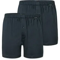 Schiesser Herren 2 Pack Boxershorts Jerseyboxer - Weich und komfortabel - Herren-Boxershorts im Doppelpack aus 100% hautsympathischer Baumwolle, mit funktionaler Knopfleiste und elastischem Mehrnadelbund für optimalen Tragekomfort.