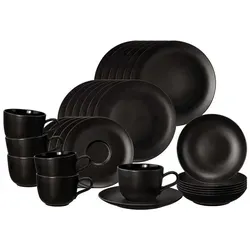 Seltmann Weiden Liberty Velvet Black Kombiservice 30-teilig in schwarz von Seltmann Weiden