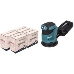 Makita DBO 180 Z Akku Exzenterschleifer 18 V 125 mm mit TURTLE Schleifset