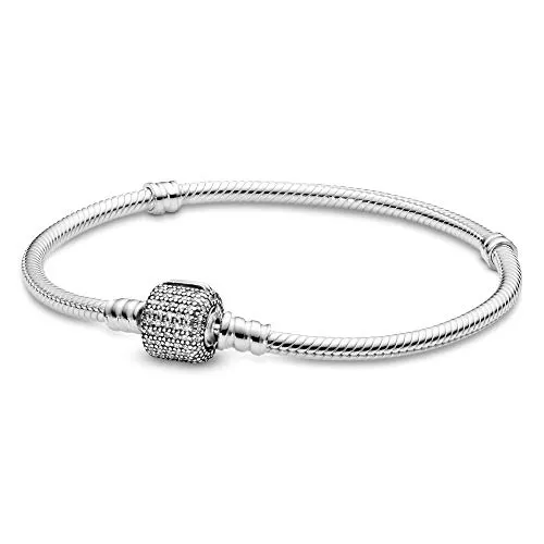 PANDORA Damen-Armband Pavé-Kugelverschluss 925 Silber Zirkonia weiß 23 cm - 590723CZ-23