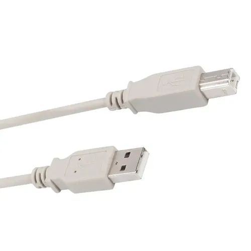 USB2.0 Anschlusskabel/Druckerkabel, USB-A Stecker/USB-B-Stecker, grau, 1,8m