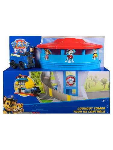 PAW Lookout Tower Playset - Hauptquartier - Spielfiguren: Erlebe spannende Rettungsmissionen mit dem ikonischen PAW Patrol Lookout Tower, 50 cm hoch, inklusive Chase Figuren und drehbarem Aufzug für interaktiven Spielspaß.