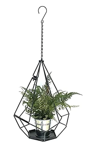 DanDiBo Blumenampel Innen Metall 82 cm mit Tür - Stylischer Pflanzenhänger im Industrial Look, ideal für drinnen und draußen. Mit Scharnier für einfaches Bepflanzen und wetterfest – perfekt für Ihre Lieblingspflanzen!