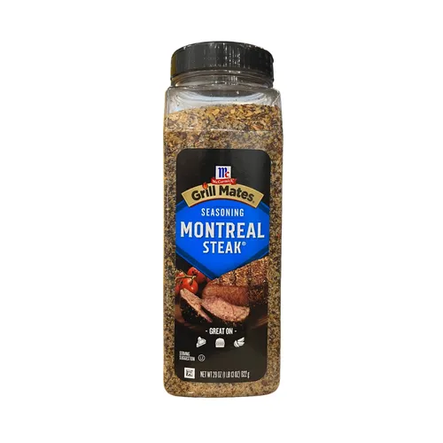McCormick Grill Mates Montreal Steak Seasoning 29oz - Kräuter, würzige Gewürzmischung für ein perfektes Steak, glutenfrei und ohne künstliche Aromen – ideal für Grillliebhaber!