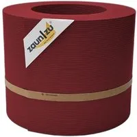 zaunzu Sichtschutzstreifen Rille PP für Doppelstabmatten Zaun - Bordeauxrot 26m - Zaunelemente mit gerillter Optik für modernes Design, einfache Montage ohne Clips und robustes PP-Material für zuverlässigen Sicht- und Windschutz.