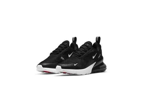 Nike Air Max 270 Sneaker Kinder - Schwarz-Weiß-Anthrazit, Größe 38 - Sneaker mit großem Air-Element für optimalen Komfort und Dämpfung; atmungsaktives Mesh-Obermaterial und rutschfeste Gummi-Außensohle für besten Halt.