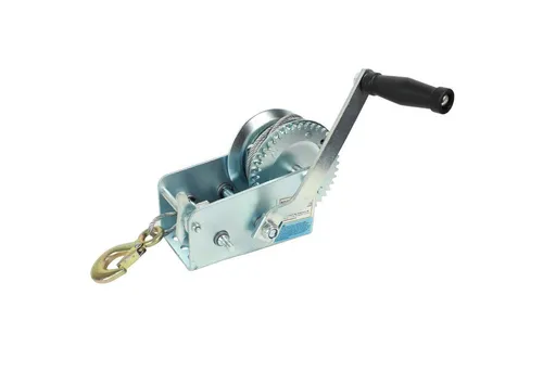 Baumarktplus Handseilwinde 1130 kg 10 m - Zweifache Übersetzung - Zubehör für Autoanhänger, ideal zum Ziehen schwerer Lasten mit enormer Hebelwirkung und leicht bedienbar dank 23 cm Kurbelarm.