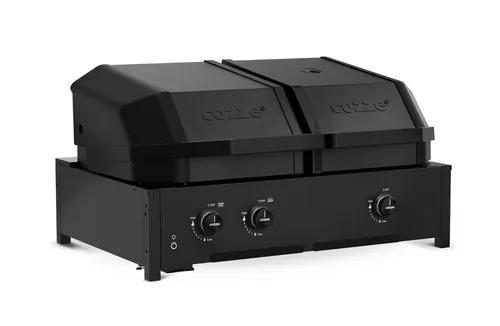Cozze® Gas-Grill Quattro 900 – Multifunktionales Grillgerät für alle Anlässe - Vielseitiger Gasgrill mit Plancha, Pizzastein und Infrarotbrennern. Ideal für Grillen, Braten und Backen. Robustes Design und einfache Reinigung garantieren maximalen Genuss im Freien.