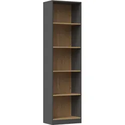 CDF Bücherregal R50 - Anthrazit/Eiche Artisan, 50 cm - Bücherregal für Wohnzimmer, Büro und Kinderzimmer, modern und dekorativ. Perfekt für Bücher und Spielzeug, inklusive Montageanleitung.