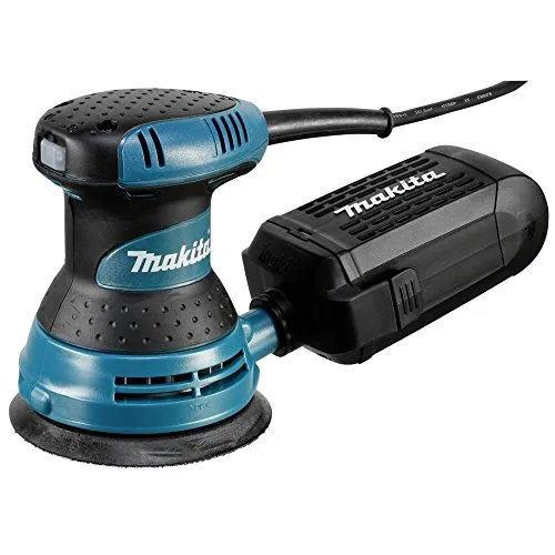 Makita BO5030 Exzenter-Schleifmaschine - Leistungsstarke 300 W Schleifmaschine mit 125 mm Schleifteller für perfekte Oberflächenbearbeitung und hohe Effizienz.