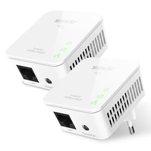 Tenda P200 Powerline Adapter Kit, 200 MBit/s, Plug & Play