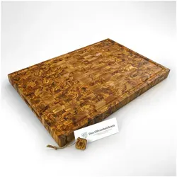 dasOlivenholzbrett Tranchierbrett aus massivem Olivenholz - Schneidebrett mit Saftrille, rechteckig und ideal für die Zubereitung von Fleisch und Gemüse. Hochwertiges Olivenholz sorgt für Langlebigkeit und einen eleganten Look.