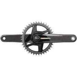 SRAM Force 1 DUB Wide AXS Quarq Powermeter Kurbel Carbon - Hochwertige Carbon-Kurbel für 1-fach Systeme, ideal für Rennräder und Gravelbikes. Mit integriertem Powermeter für präzise Leistungsdaten und wasserdicht nach IPX7-Standard.