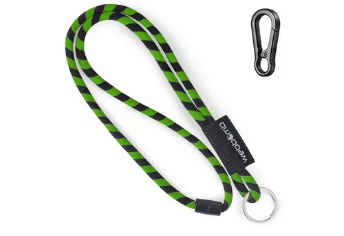 WEBBOMB Schlüsselanhänger Lanyard Tubular Schlüsselband mit Karabiner + Schlüsselring keychain