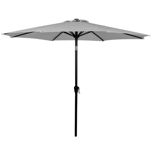 Sonnenschirm Grau 2,40 m Hexagonal mit zentraler Stange