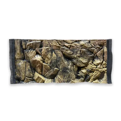 Aquariumrückwand mit 3D Struktur 60x30cm Steine Wurzel Natur Terra Handarb. NEU