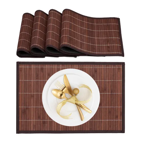 Tischset Platzset Telleruntersetzer Tischmatte Tischunterlage Platzteller Bambus