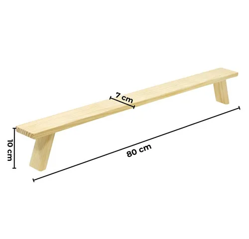 Dekohelden24 Schwibbogen Holz-Schwibbogenbank, ca. 80 x 7 x 10 cm, natur