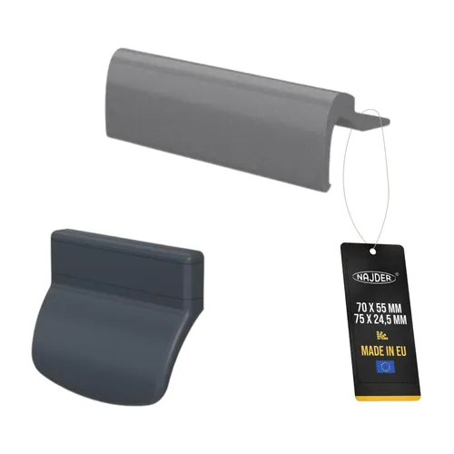 Balkonfenstergriff, Balkontürgriff, Schiebetürgriff, Terrassentürgriff, Außen, für Türen und Fenster, Aluminium, Korrosionsbeständig, (Farbe: Schwarz 9005)