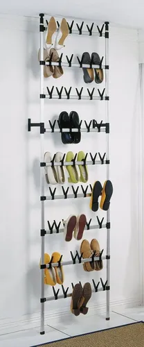 Ruco Teleskopregal - Höhenverstellbar und Stabil - Teleskopregale, ideal für begehbare Kleiderschränke, mit Platz für bis zu 54 Paar Schuhe. Höhenverstellbar von 250-300 cm und einfach zu installieren, Made in Germany.