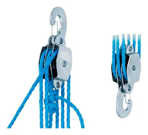 Schoerken Flaschenzug 220 kg ohne Seilbremse - 10807 - Hebezeuge, robuster Flaschenzug mit einer Tragkraft von 220 kg, ideal für schwere Lasten und vielseitige Anwendungen.