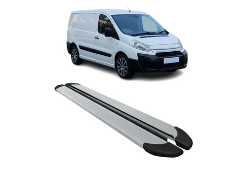 OMAC Kfz-Schmutzfänger Seitenschweller für Citroen Jumpy L1 (2006-2016) - 2-teiliges, rutschfestes Trittbrett aus hochwertigem Aluminium, ideal für sicheren Ein- und Ausstieg. Robust und wetterfest, schützt Ihre Karosserie effektiv vor Kratzern und Schäden.