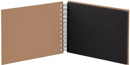 Fotoalbum Fotoalbum Whire-O 40 Seiten 195x145mm kraft/schwarz