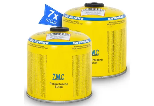 ZMC Gaskartusche Universal Camping Propan Butan Gas 500g - Vielseitige Gaskartusche mit 500g Mischgas für Abflammgeräte und Gaskocher. Ausgestattet mit innovativem Sicherheits-Verschluss und Eurogewinde für sichere Anwendungen im Freien, ideal für Camping und Winteraktivitäten.