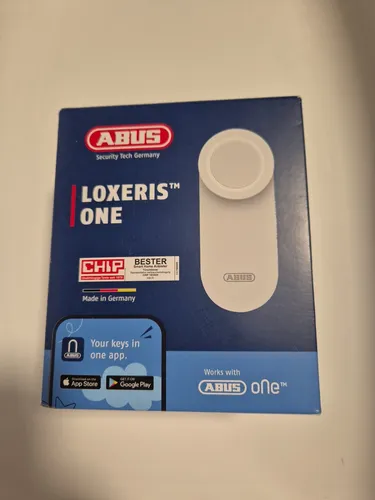 Abus Türschlossantrieb LOXERIS One CFA4100W - Smart und sicher - Türsicherung mit Bluetooth-Funktion, nachrüstbar ohne Bohren, ideal für Haus- und Wohnungstüren. Kostenlose App für bis zu 28 Benutzer und automatische Türschließfunktion.