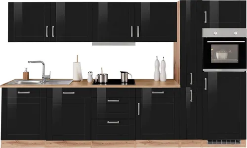 KOCHSTATION Küchenzeile KS-Tinnum, mit E-Geräten, Breite 330 cm