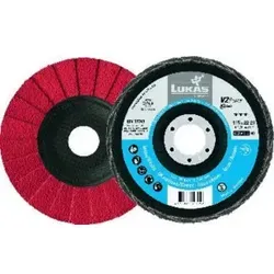 LUKAS Fächerschleifscheibe V2 Power, (CER), flach-schräg für INOX,Ø 125 mm, Körnung: 60