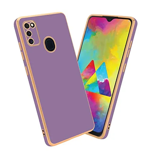 Cadorabo Hülle kompatibel mit Samsung Galaxy M21 M30s Schutzhülle TPU Silikon Case Liquid Design mit Kameraschutz Slim Kratzfest Weiche Gummi mit Rundumschutz Case Hülle für Galaxy M21 M30s in Lila