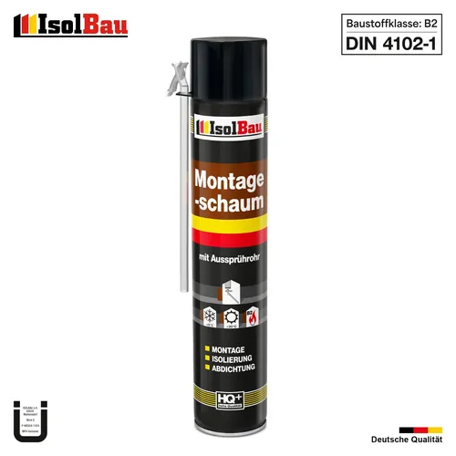 Bauschaum Montageschaum mit Aussprührohr 1 x 750 ml PU Schaum Fenster Schaum