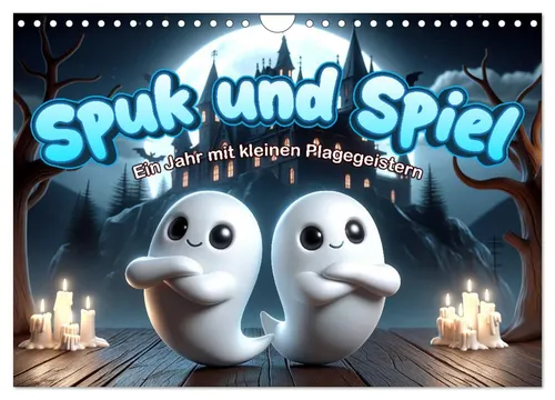 Artefacti Spuk und Spiel Kalender 2025 - Kalender für Kinder mit 14 Seiten voller Geisterspaß und Abenteuern, ideal für kleine Plagegeister und Humorliebhaber.