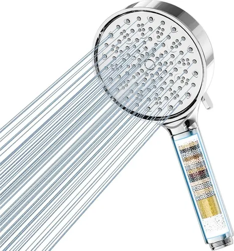 Cobbe Duschkopf mit Filter - 6 Strahlarten - Handbrause mit 20-Schichten-Filtrationssystem für reines Wasser und gesunde Haut. Wassersparend, bietet starken Wasserdruck und individuelles Duscherlebnis.