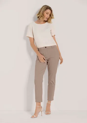 MADELEINE Chinos Moderne Hose mit Bügelfalten, Stretch Schlichtes Design mit einfarbiger Optik und klassischem Verschluss